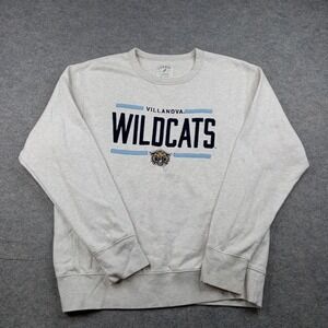 Villanova Wildcats Sweatshirt Crewneck Mens Large‎ Gray NCAA Basketball League
